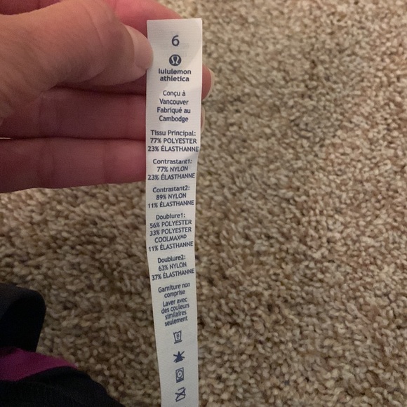 Lululemon Purple Leopard Print Tank Top Built In Bra 6 - Picture 5 of 5